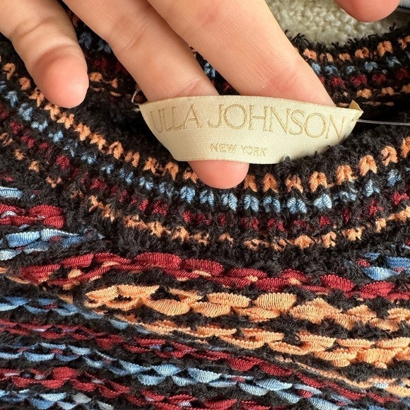 Ulla Johnson-SET Multicolored Stripe Shortsleeve Top and Matching Fringe Skirt - Picture 3 of 12